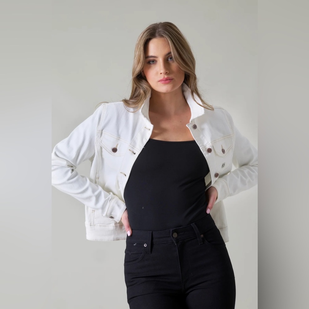 NWT Kimes Ranch Women’s XL Winslow Jean Jacket in Winter White - Picture 2 of 5